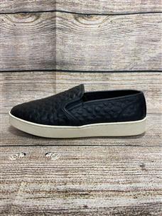 Coach Slip-On Leather Flat Sneakers - Black - Size Good Pawn Central | | OR